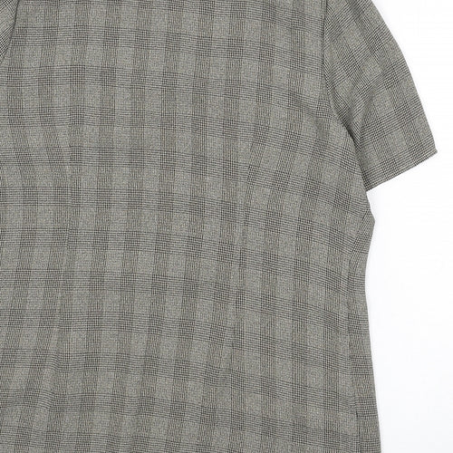Your Sixth Sense Womens Multicoloured Plaid Polyester Basic Blouse Size 20 V-Neck - Chain, Double Layered
