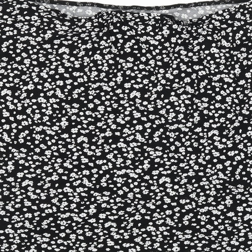 ASOS Womens Black Floral Polyester Mini Skirt Size 16