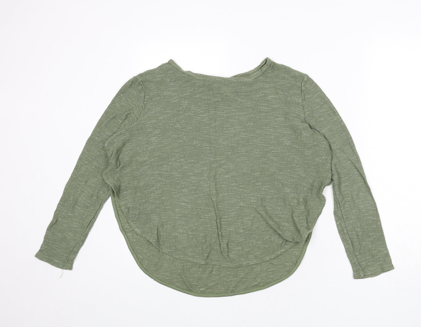 Divided by H&M Womens Green Boat Neck Viscose Pullover Jumper Size M