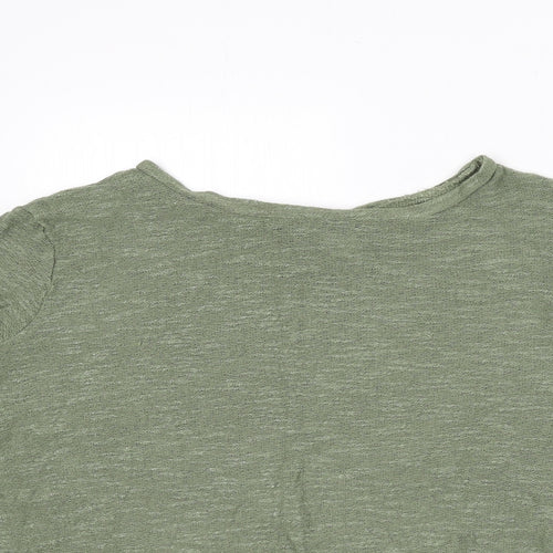 Divided by H&M Womens Green Boat Neck Viscose Pullover Jumper Size M