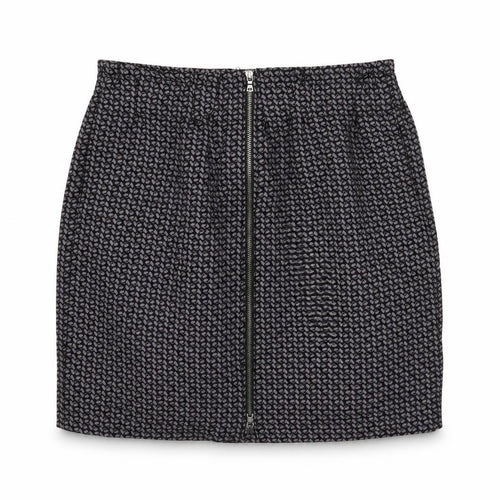Gap Womens Black Geometric Viscose A-Line Skirt Size 12 Zip