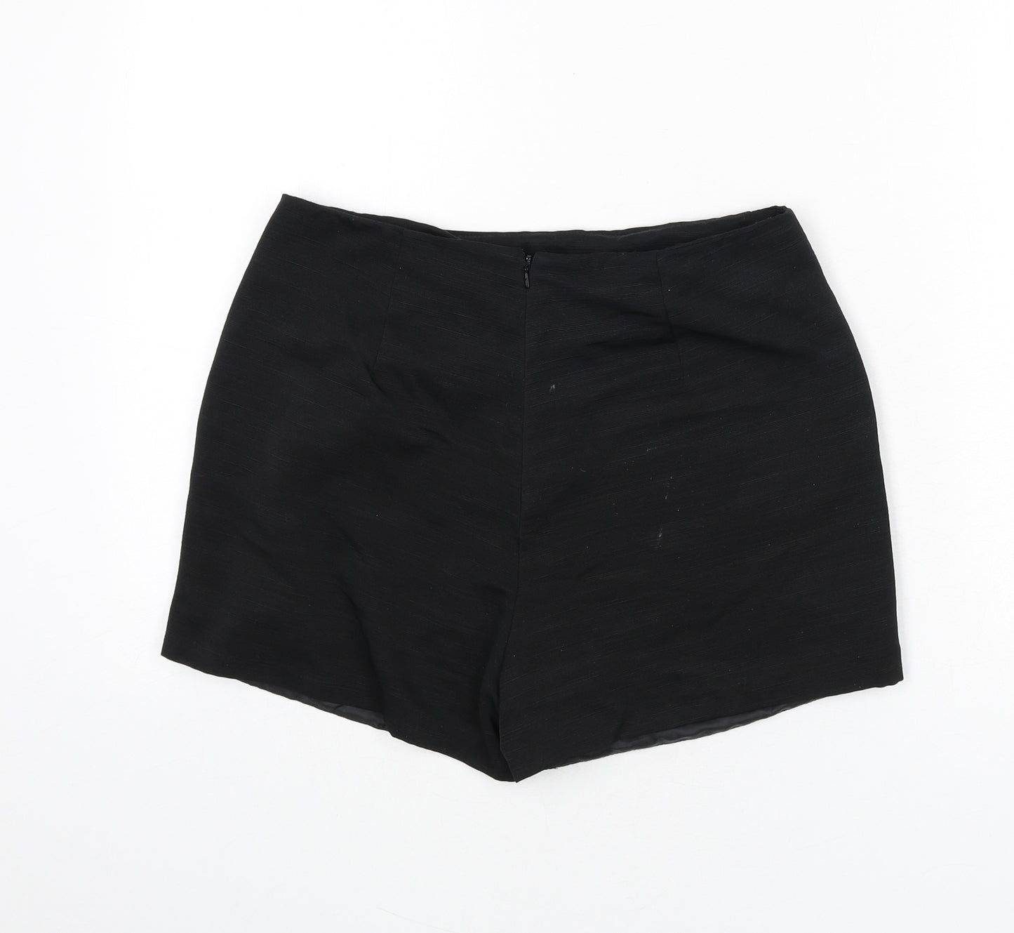 Topshop Womens Black Polyester Skort Skirt Size 10 Zip