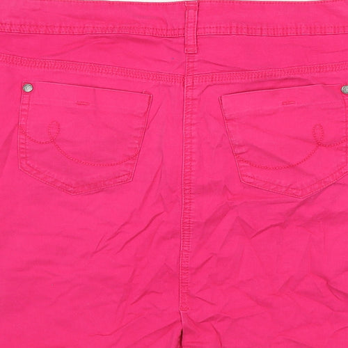 TU Womens Pink Cotton Mini Skirt Size 12 Zip