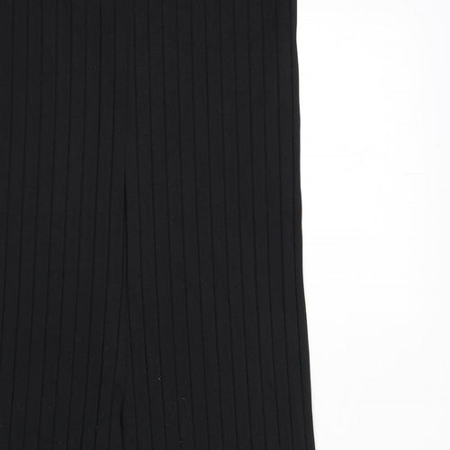 Zara Womens Black Polyester Jumpsuit One-Piece Size S L23 in Button - Ribbed