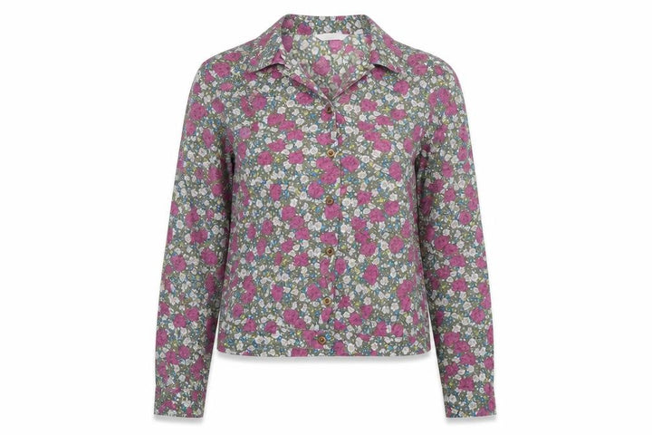 Mango Womens Multicoloured Floral Polyester Basic Button-Up Size S Collared