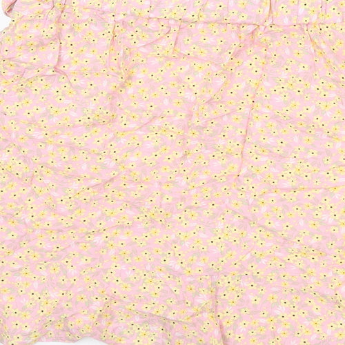 New Look Womens Multicoloured Floral Polyester A-Line Skirt Size 10 - Tie Detail