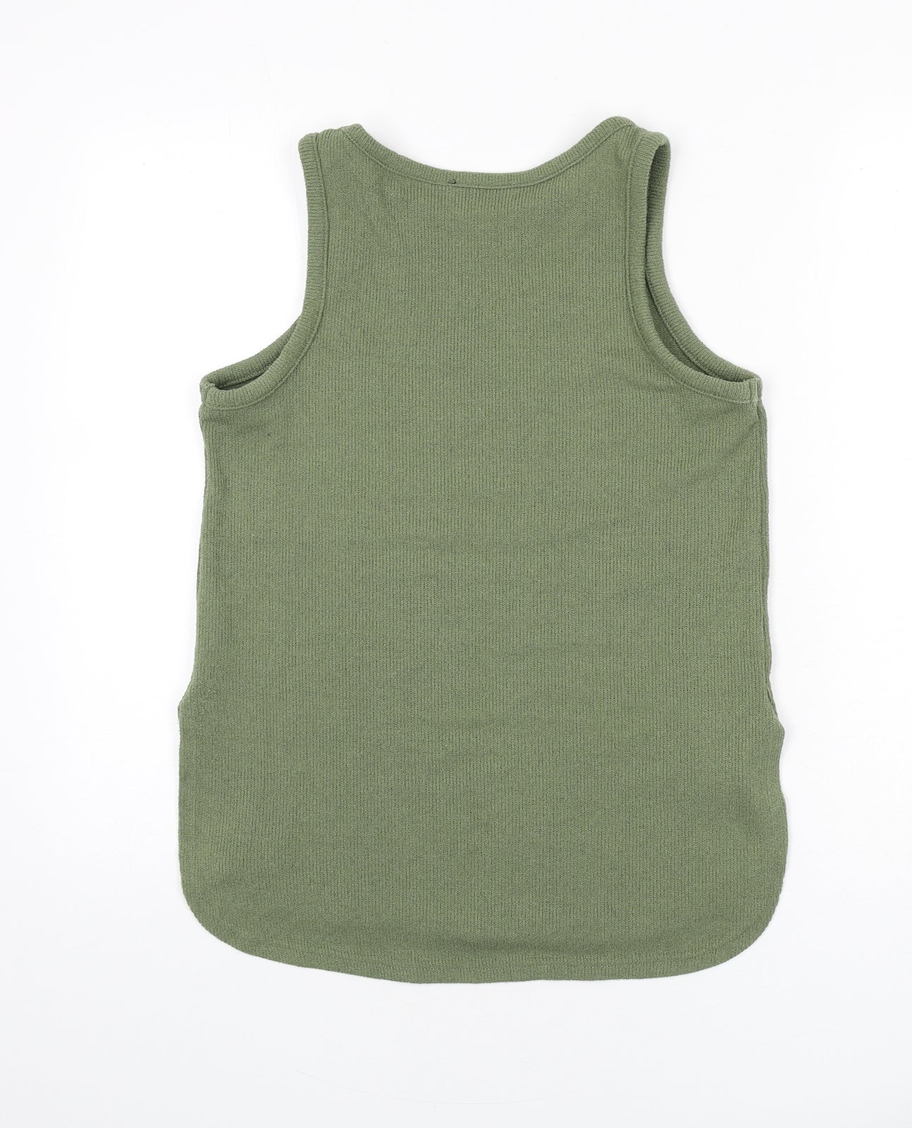 New Look Womens Green Polyester Basic Tank Size S Round Neck
