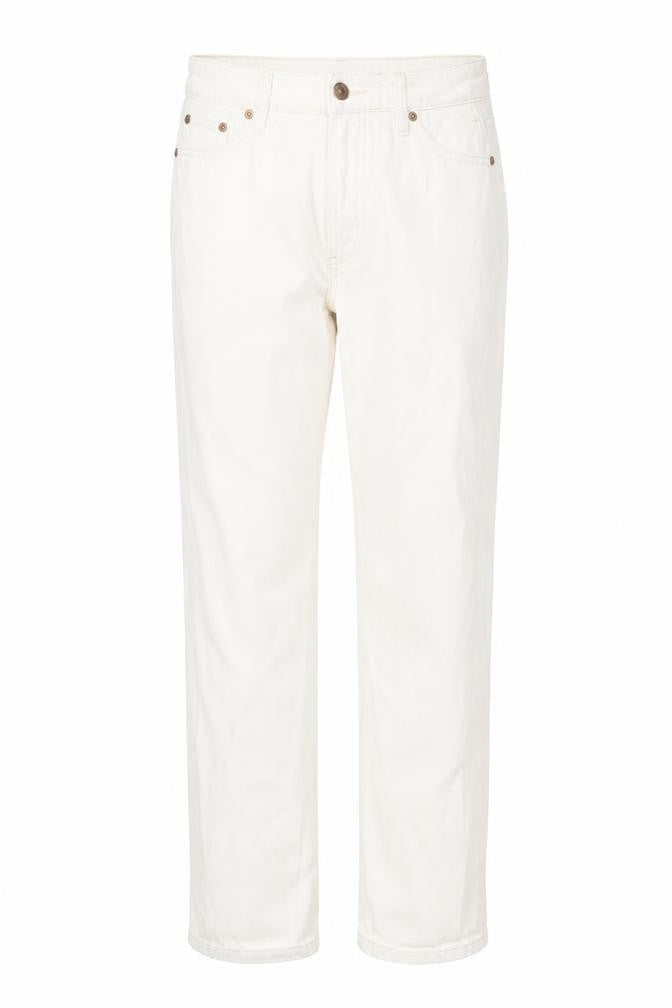 River Island Womens White Cotton Straight Jeans Size 6 L26 in Regular Zip