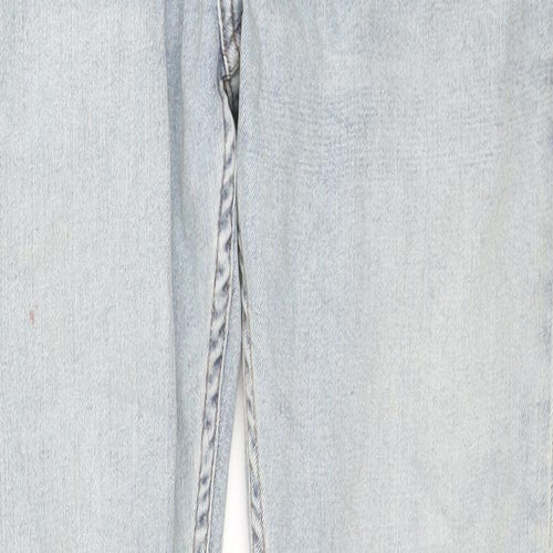 Zara Womens Blue Cotton Skinny Jeans Size 14 L30 in Regular Zip