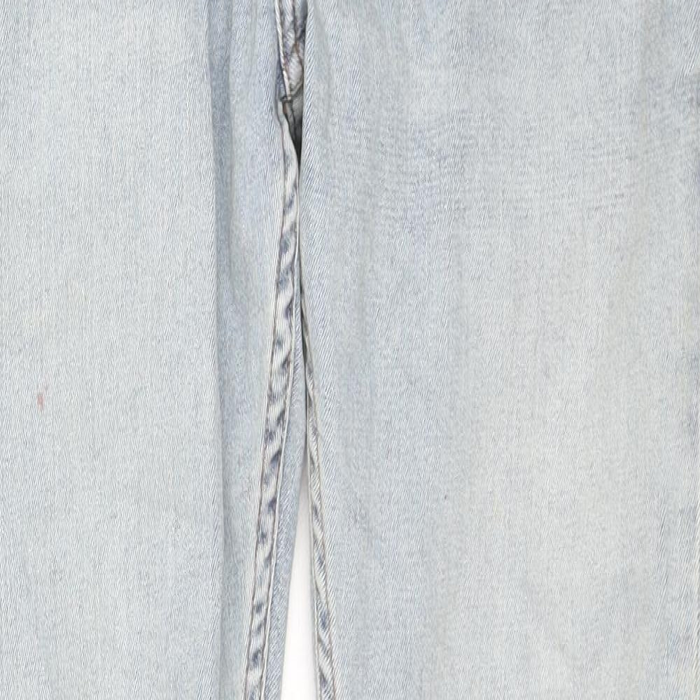 Zara Womens Blue Cotton Skinny Jeans Size 14 L30 in Regular Zip