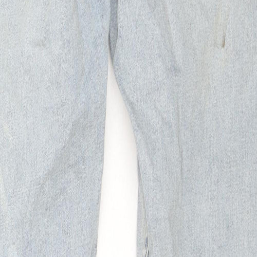 Zara Womens Blue Cotton Skinny Jeans Size 14 L30 in Regular Zip