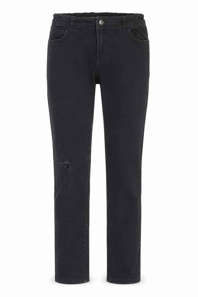 Denim & Co. Girls Black Cotton Skinny Jeans Size 13-14 Years L28 in Regular Zip - Adjustable waist