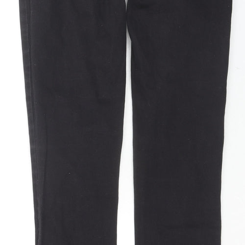 Denim & Co. Girls Black Cotton Skinny Jeans Size 13-14 Years L28 in Regular Zip - Adjustable waist