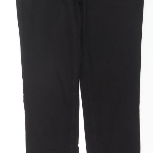 Brook Taverner Womens Black Cotton Straight Jeans Size 8 L29 in Regular Zip