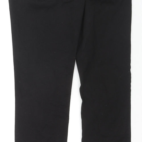 Brook Taverner Womens Black Cotton Straight Jeans Size 8 L29 in Regular Zip