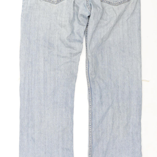 Levi's Mens Blue Cotton Straight Jeans Size 34 in L34 in Regular Zip
