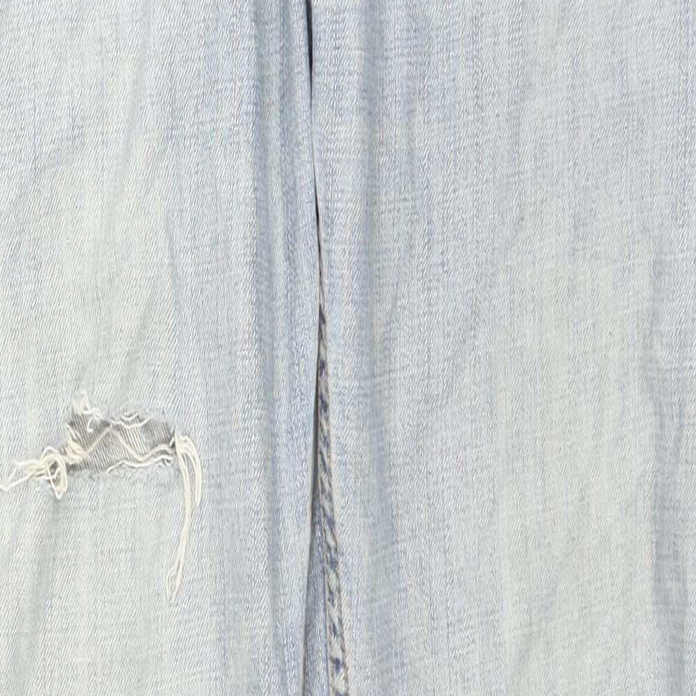 Levi's Mens Blue Cotton Straight Jeans Size 34 in L34 in Regular Zip