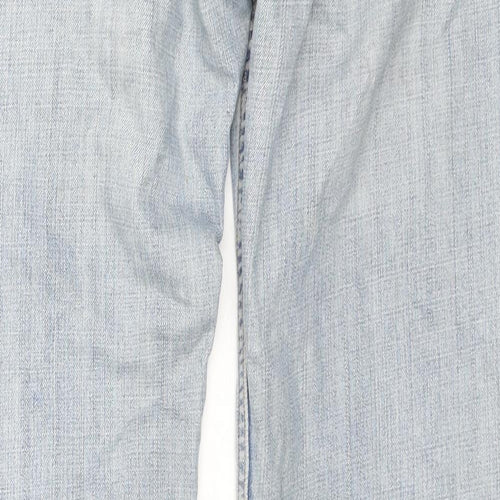 Levi's Mens Blue Cotton Straight Jeans Size 34 in L34 in Regular Zip