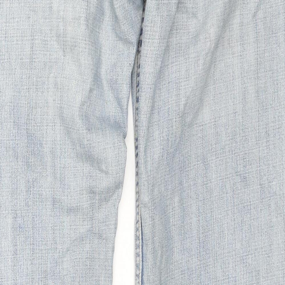 Levi's Mens Blue Cotton Straight Jeans Size 34 in L34 in Regular Zip