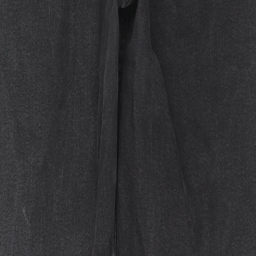 Marks and Spencer Womens Black Cotton Straight Jeans Size 12 L27 in Regular Zip