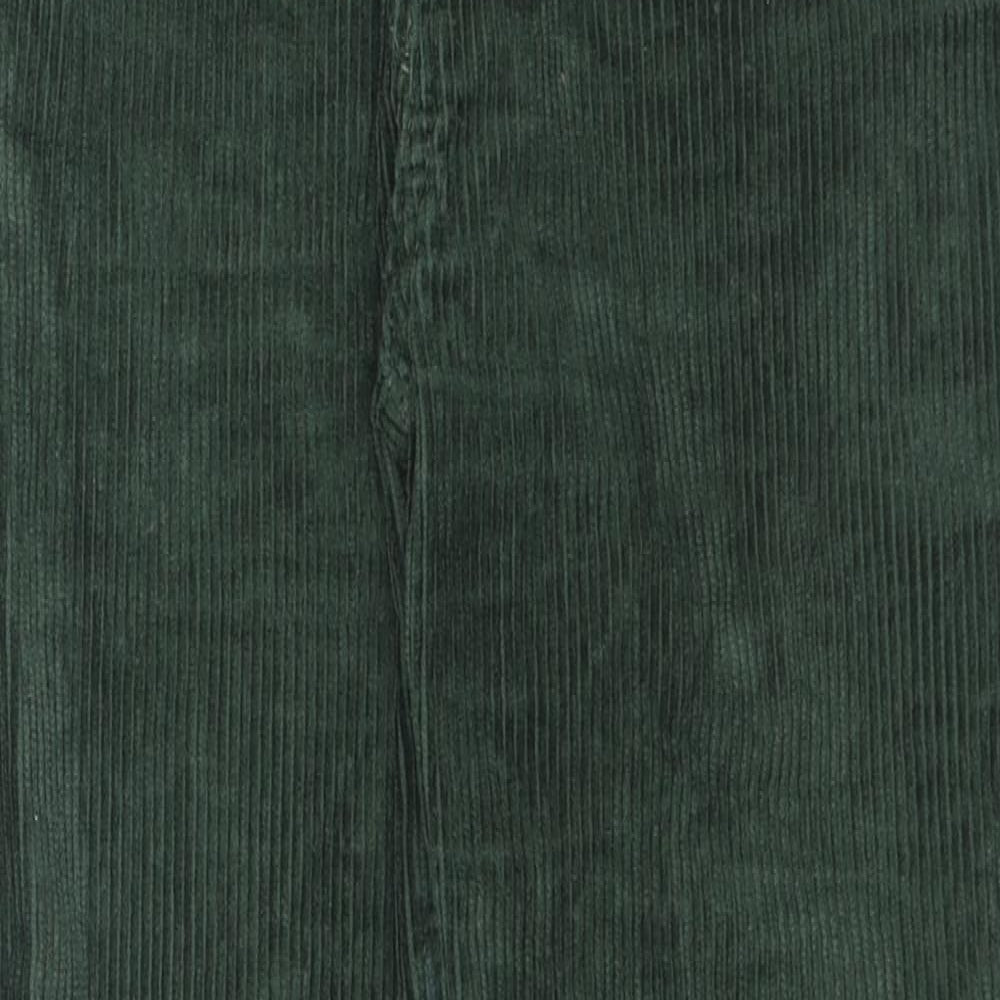 Monki Womens Green Cotton Trousers Size 16 L25 in Regular Zip