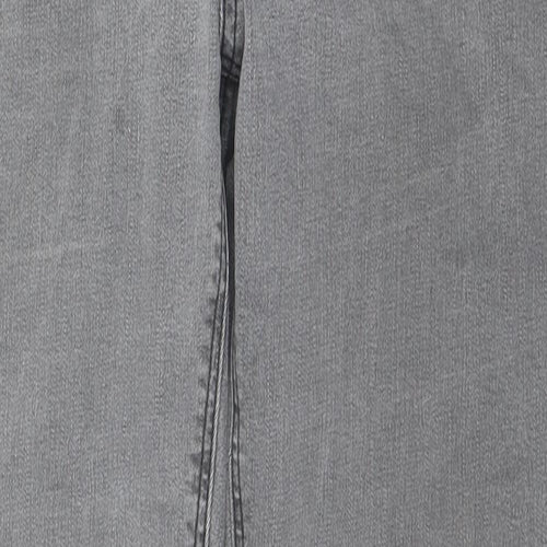 George Womens Grey Cotton Straight Jeans Size 14 L28 in Regular Zip