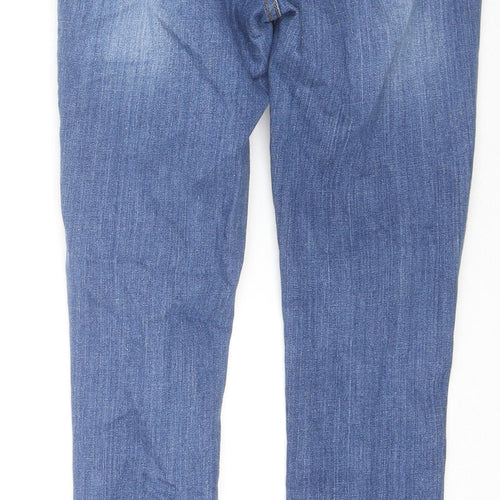 R&S Womens Blue Cotton Skinny Jeans Size 10 L26 in Regular Zip
