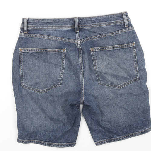 Denim & Co. Mens Blue Cotton Bermuda Shorts Size 32 in L9 in Regular Zip