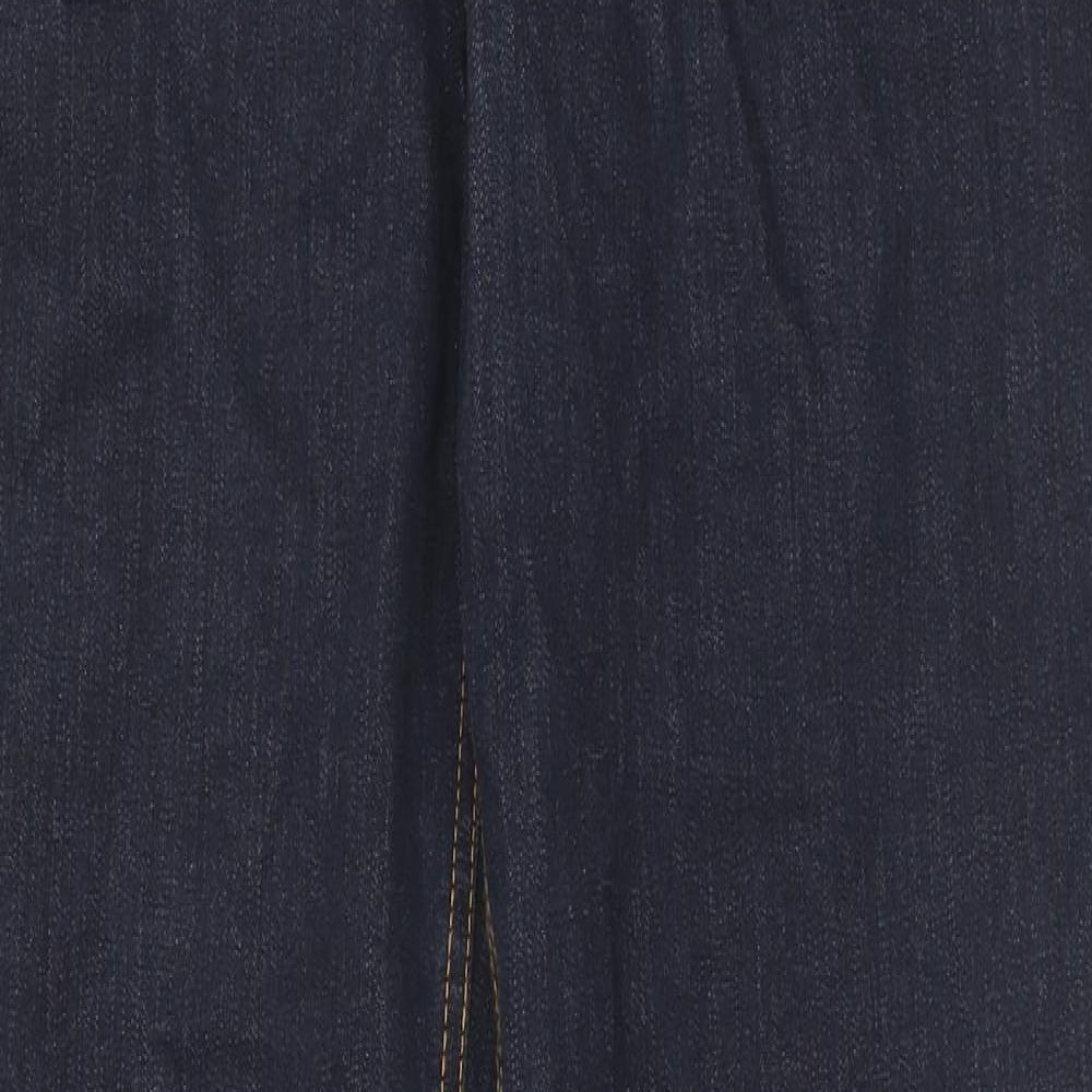John Baner Womens Blue Cotton Flared Jeans Size 18 L34 in Regular Zip