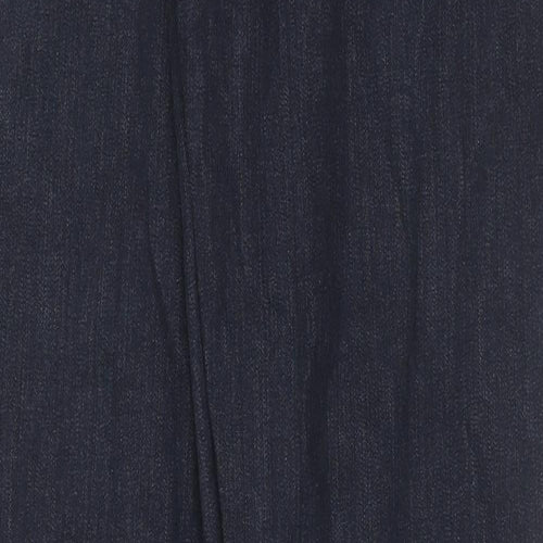 John Baner Womens Blue Cotton Flared Jeans Size 18 L34 in Regular Zip
