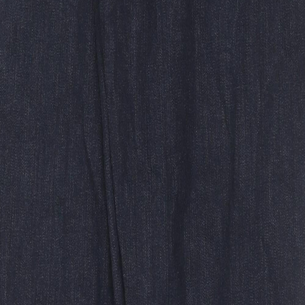 John Baner Womens Blue Cotton Flared Jeans Size 18 L34 in Regular Zip