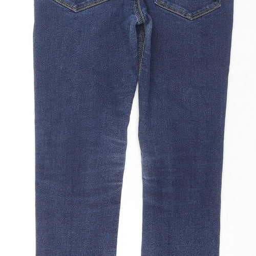 Matalan Girls Blue Cotton Skinny Jeans Size 12 Years L24 in Regular Zip