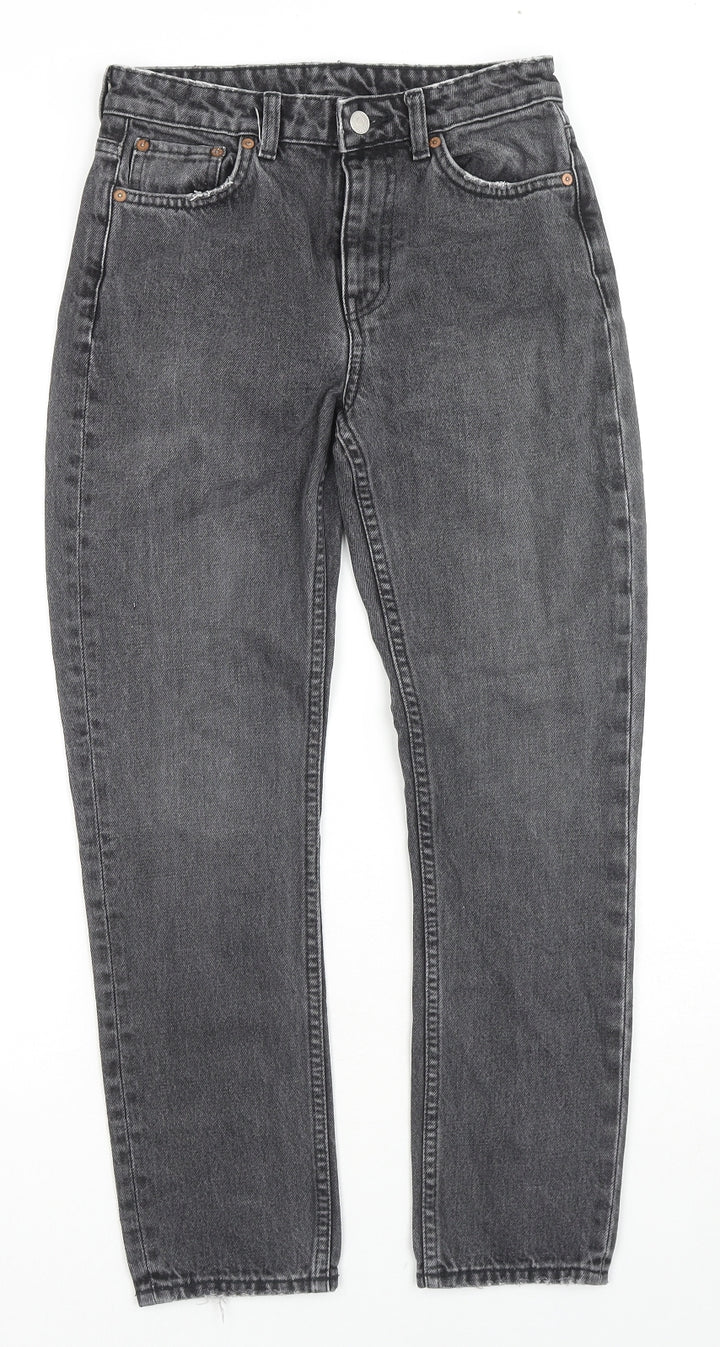 Weekday Womens Grey Cotton Skinny Jeans Size 24 in L28 in Regular Zip