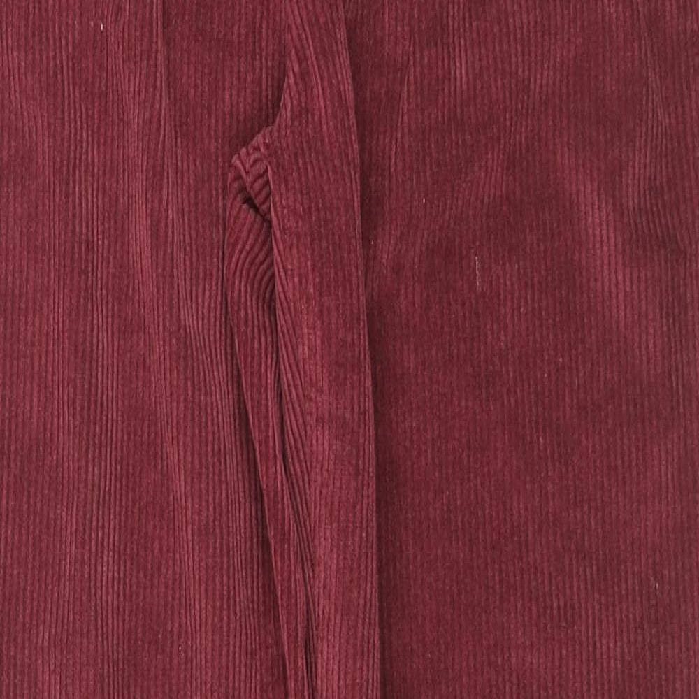 TU Womens Red Polyester Jegging Trousers Size 12 L30 in Regular Zip