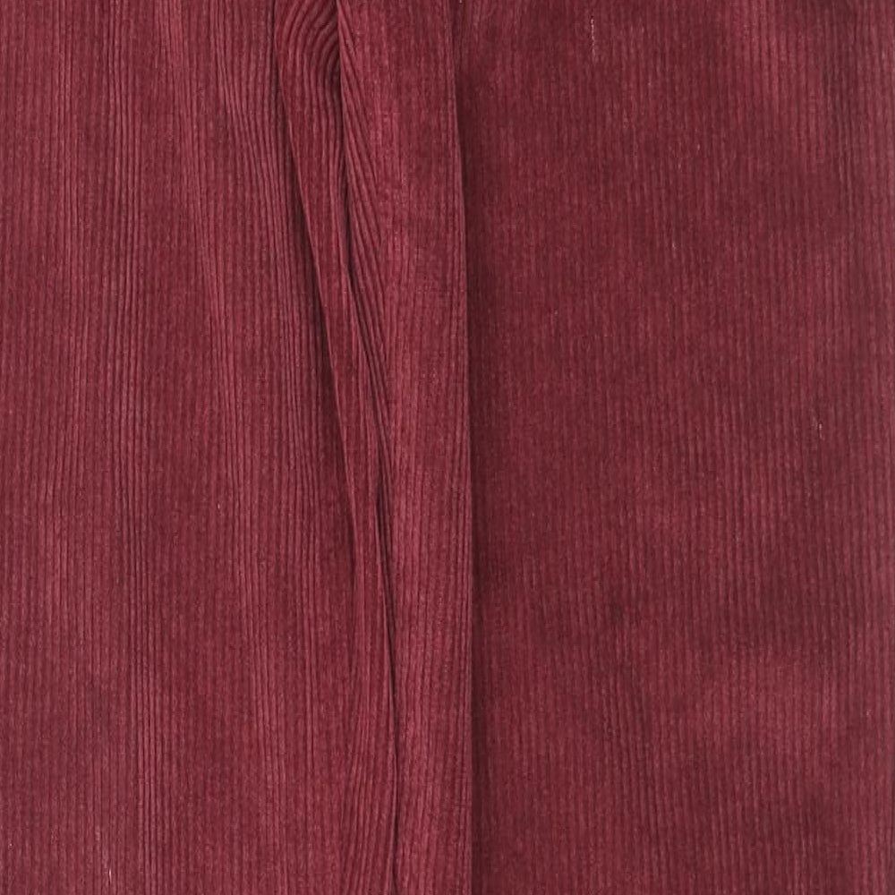 TU Womens Red Polyester Jegging Trousers Size 12 L30 in Regular Zip