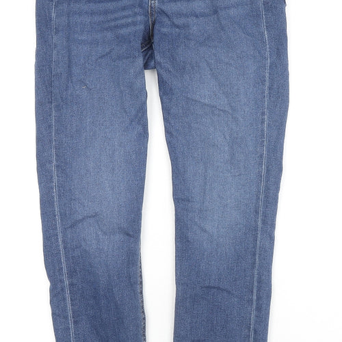 H&M Womens Blue Cotton Jegging Jeans Size 8 L28 in Regular Zip