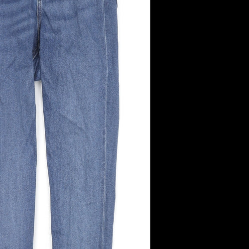H&M Womens Blue Cotton Jegging Jeans Size 8 L28 in Regular Zip