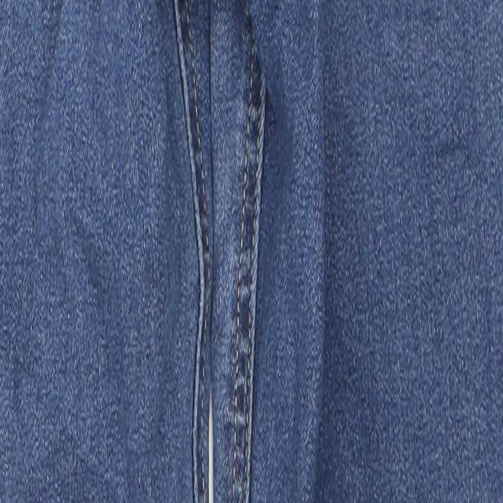 H&M Womens Blue Cotton Jegging Jeans Size 8 L28 in Regular Zip