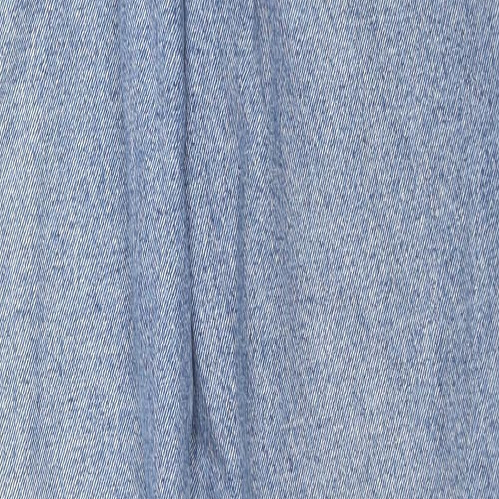 Wrangler Mens Blue Cotton Straight Jeans Size 33 in L32 in Regular Zip