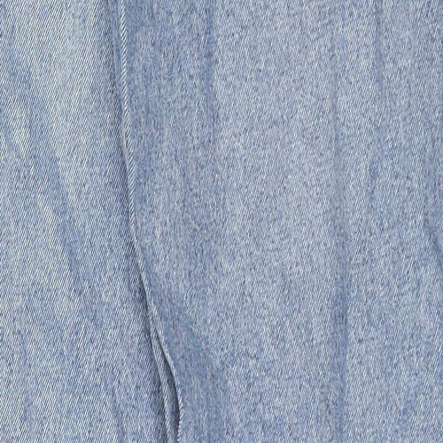Wrangler Mens Blue Cotton Straight Jeans Size 33 in L32 in Regular Zip