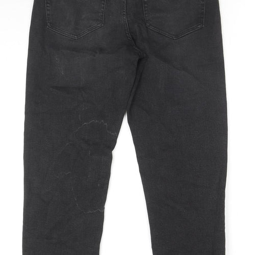 Per Una Womens Blue Cotton Tapered Jeans Size 30 in L25 in Regular Zip