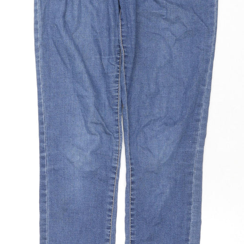 Denim & Co. Womens Blue Cotton Skinny Jeans Size 6 L29 in Regular Zip