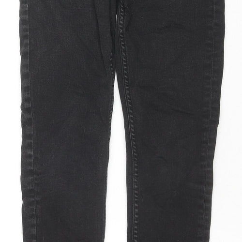 Zara Womens Black Cotton Skinny Jeans Size 8 L27 in Regular Zip