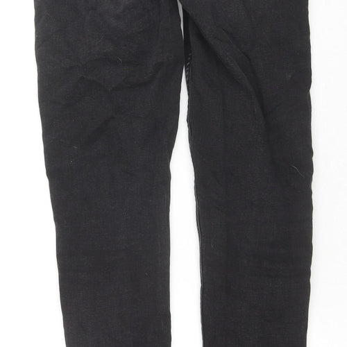 Zara Womens Black Cotton Skinny Jeans Size 8 L27 in Regular Zip