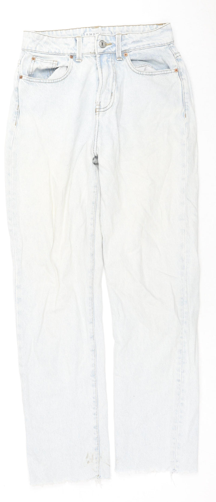 Denim & Co. Womens Blue Cotton Skinny Jeans Size 6 L28 in Regular Zip