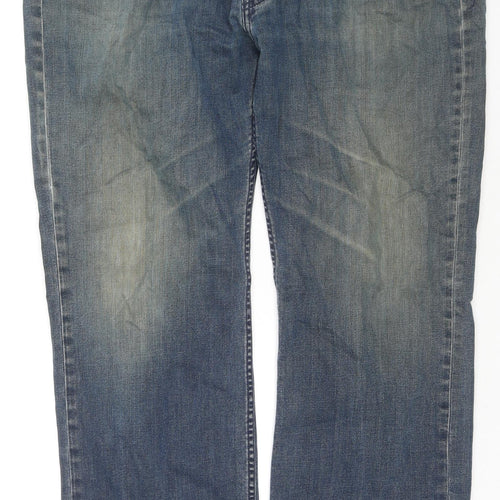 Gap Mens Blue Cotton Straight Jeans Size 40 in L32 in Regular Zip