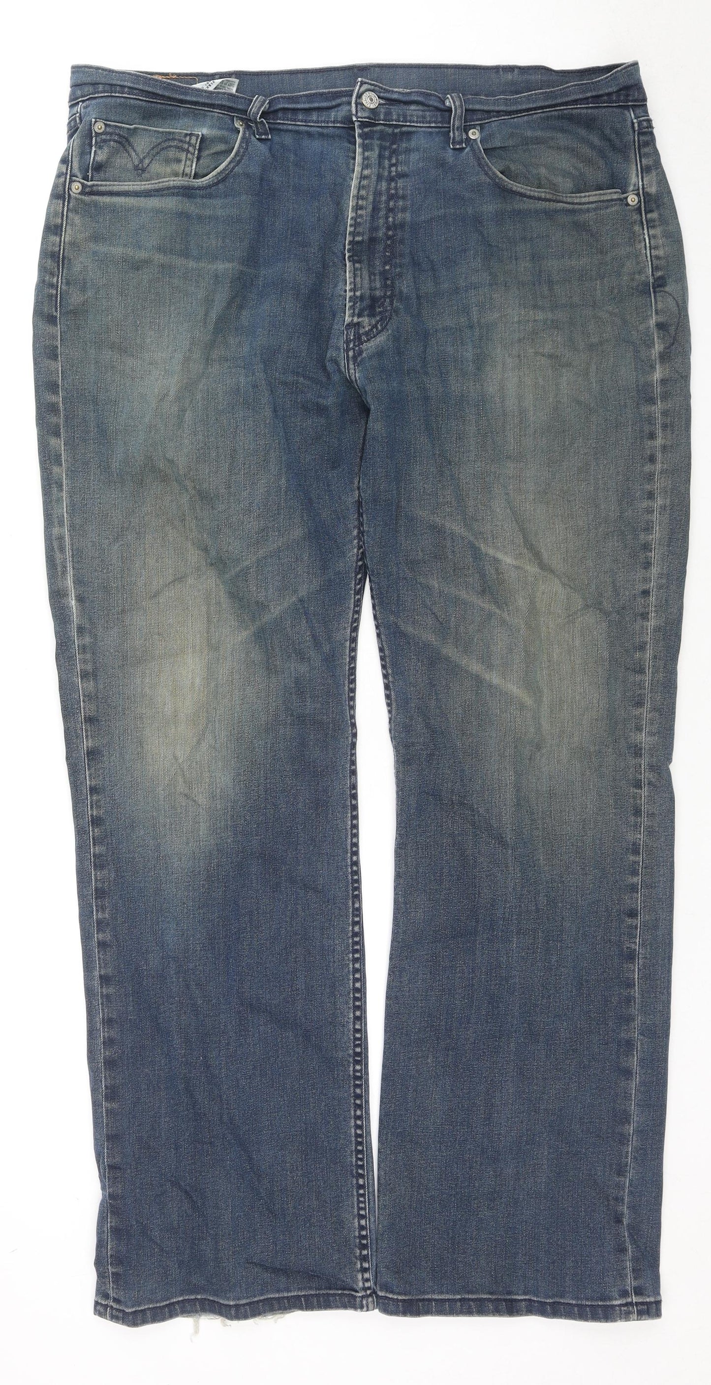 Gap Mens Blue Cotton Straight Jeans Size 40 in L32 in Regular Zip