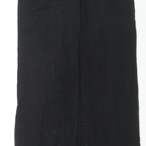 Divided by H&M Womens Black Cotton Bootcut Jeans Size 6 L28 in Regular Zip