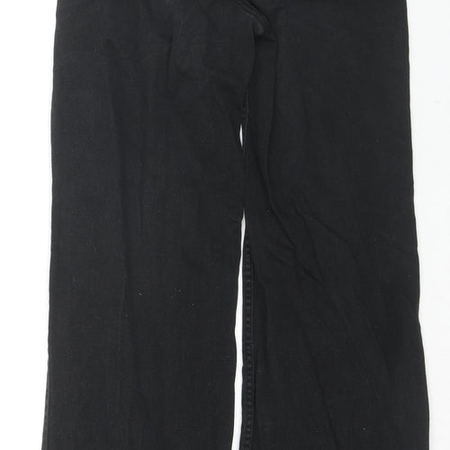 Divided by H&M Womens Black Cotton Bootcut Jeans Size 6 L28 in Regular Zip