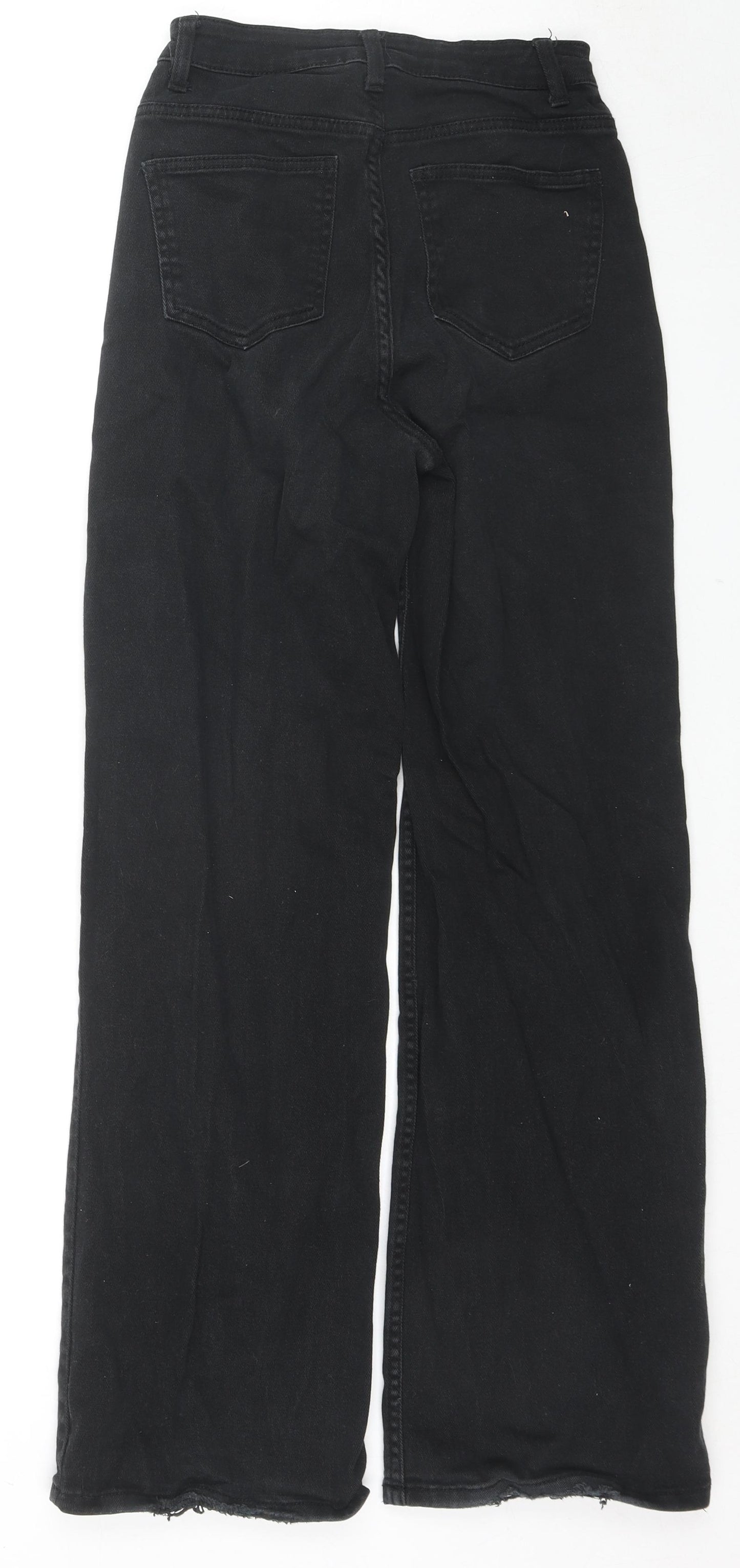 Divided by H&M Womens Black Cotton Bootcut Jeans Size 6 L28 in Regular Zip